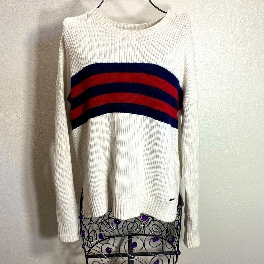 Hollister knit color block Crewneck sweater size XS